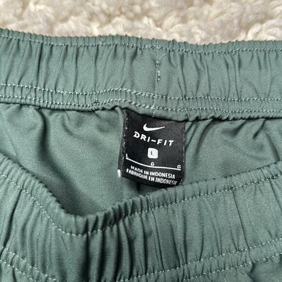 Nike Green Black Embroidered Swish Track Pants Swishy Pants with Pockets - Picture 4 of 11